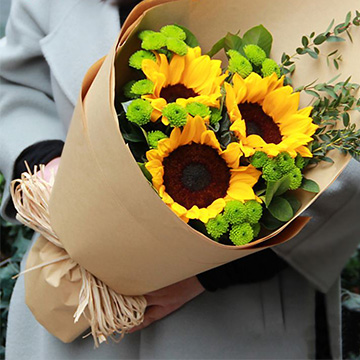 3朵向日葵花