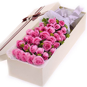 粉玫瑰花礼盒