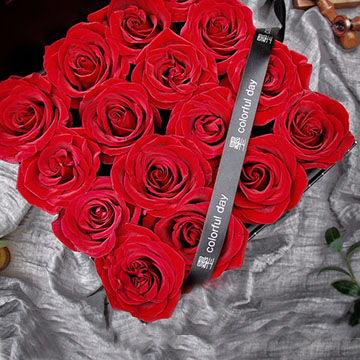 红玫瑰花盒