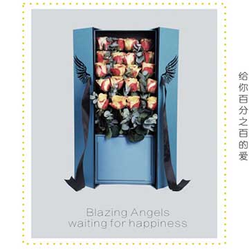 黃玫瑰花盒