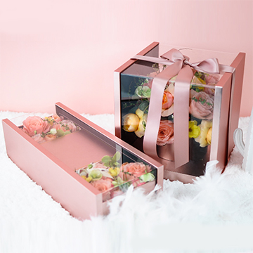 混色玫瑰花盒