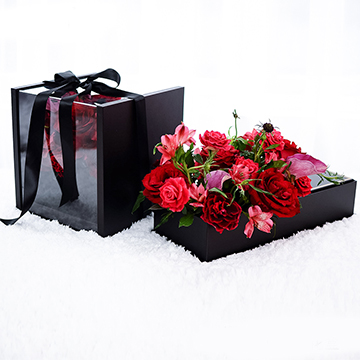 红玫瑰花盒