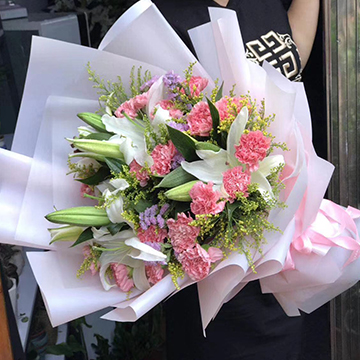 百合康乃馨花束