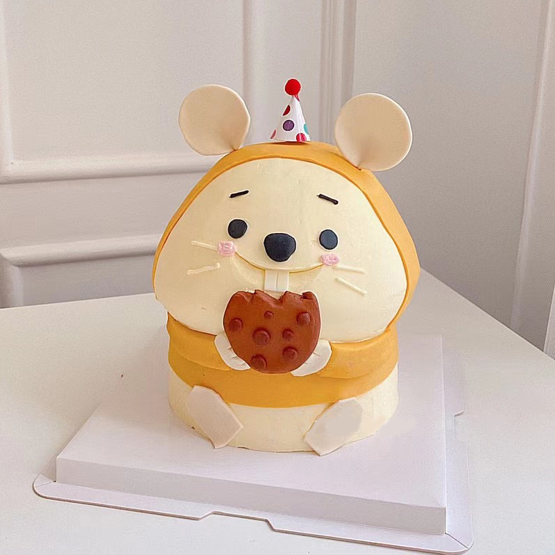 可爱小老鼠主题翻糖蛋糕 福州订购生日蛋糕去哪家店好？福州订蛋糕去哪个网站