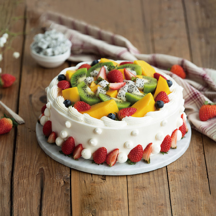 烂漫果纷-圆形水果蛋糕 表哥生日送什么礼物好?订够什么款式的生日蛋糕给表哥