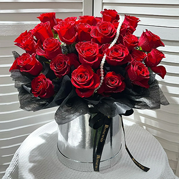 爱之物语-33朵红玫瑰抱抱桶